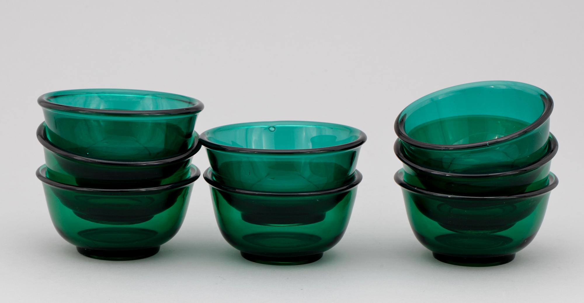 SKÅLAR, 8 st, glas, Josef Frank o Estrid Ericson, Firma Svenskt Tenn.