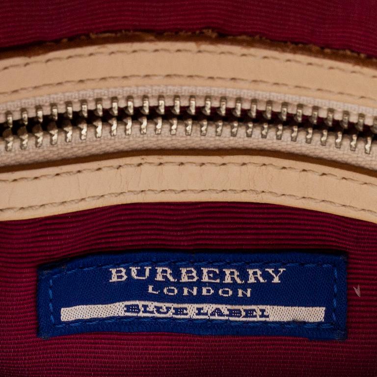 BURBERRY, a canvas and leather handbag.