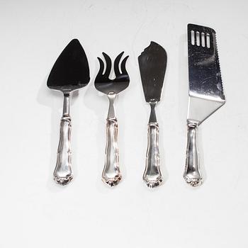 BESTICK, 28 st. silver, Chippendale, finska stämplar 1900-talets slut. Vikt tot. 1049 g.