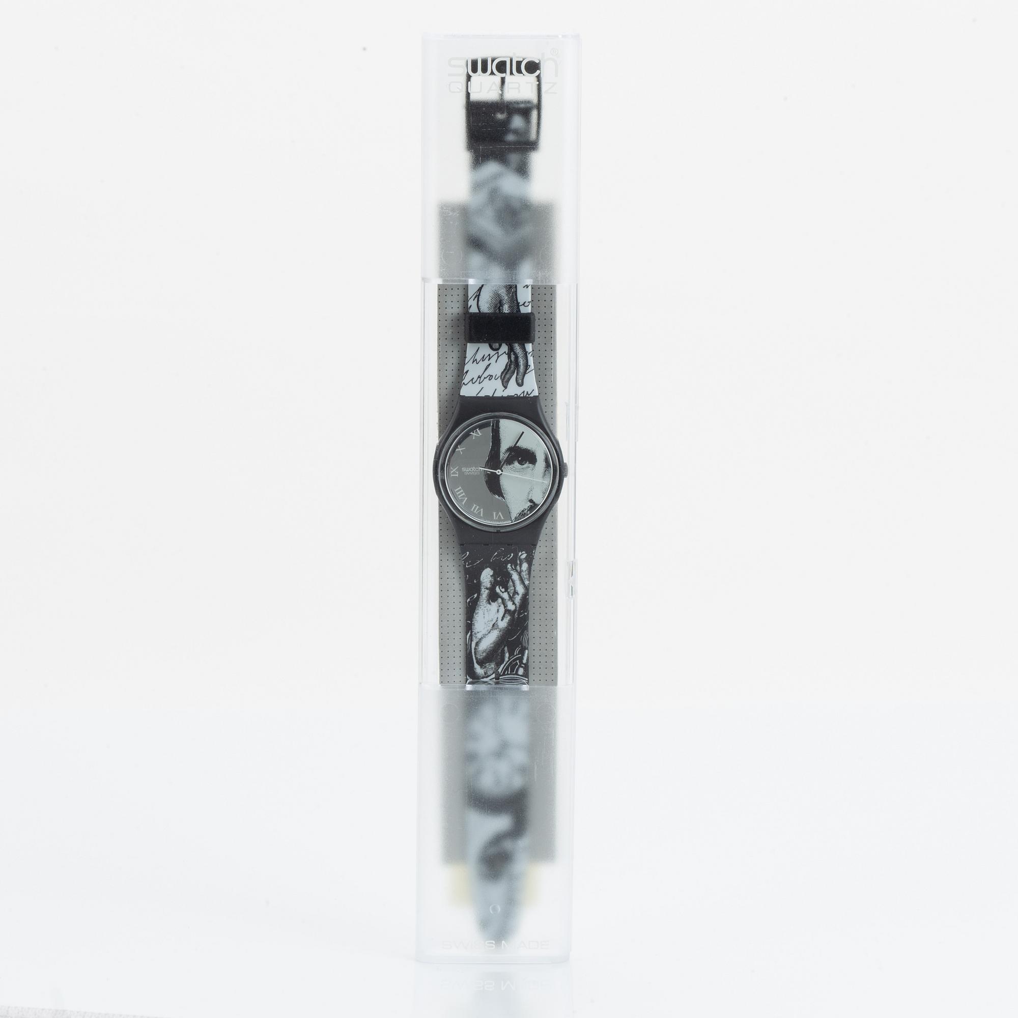 Swatch, "Glance" by Piero Fornasetti, armbandsur, 34 mm.