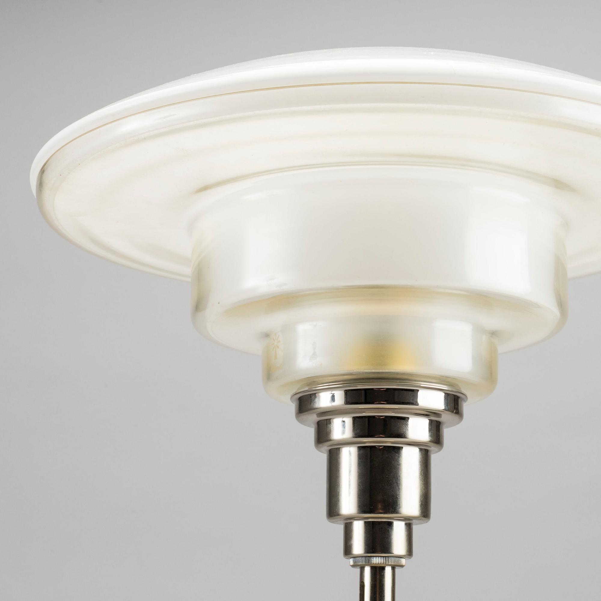 A Sistrah T4 lamp by Müller and Zimmer, Stuttgart, 1930s.