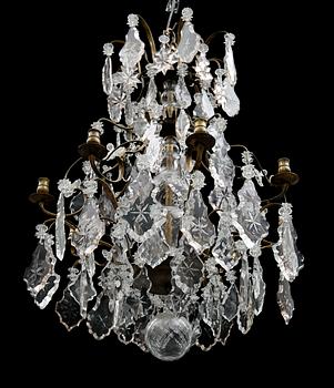 LJUSKRONA, barockstil, omkring år 1900. Höjd ca 85 cm.