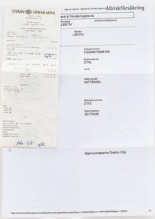 CERTINA, DS-1, Powermatic 80, wristwatch, 40 mm.