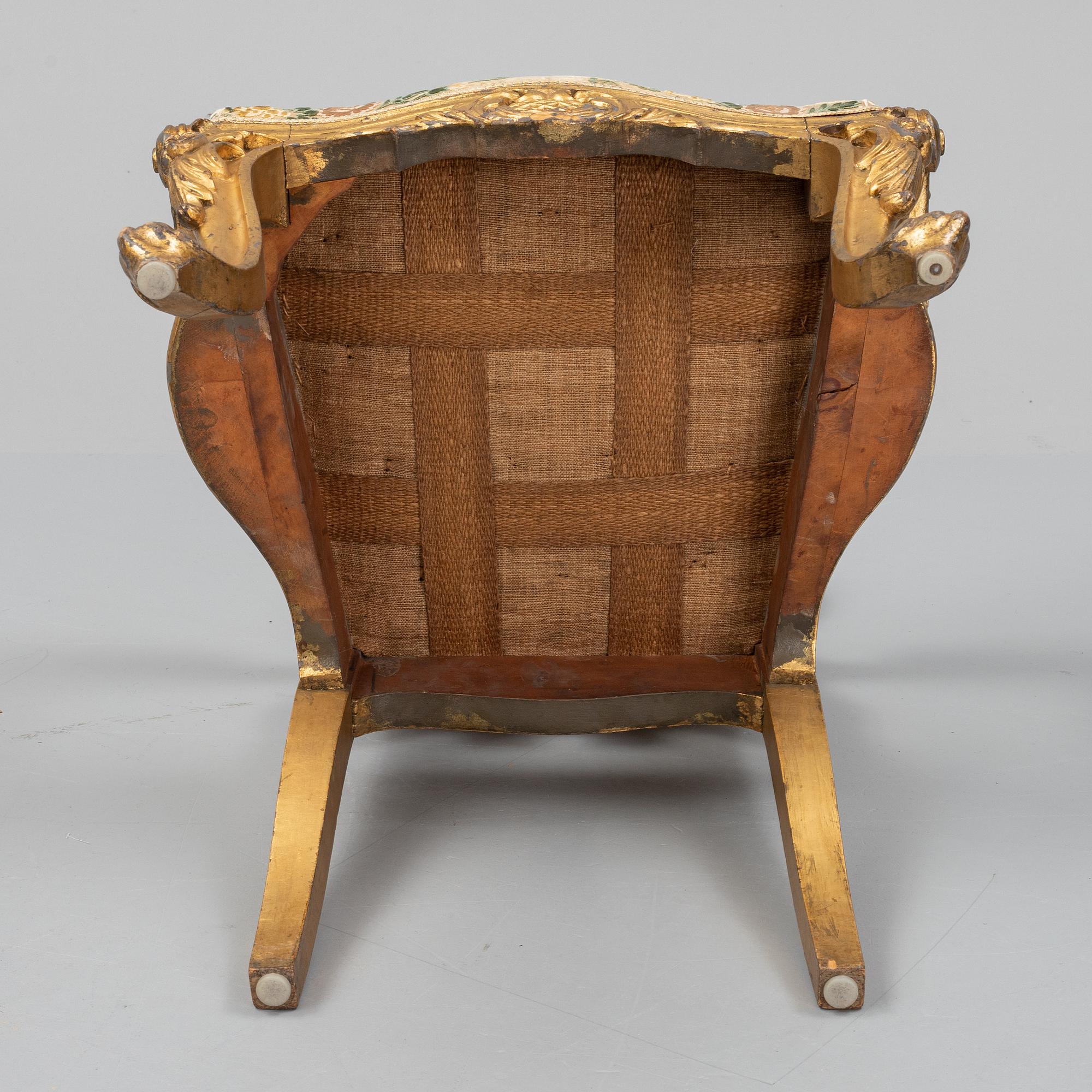 A south European Baroque style chair, late 19th Century.