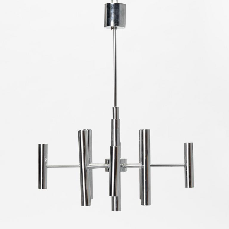 Gaetano Sciolari, probably. A celing lamp, Italy, later part of the 20th Century.