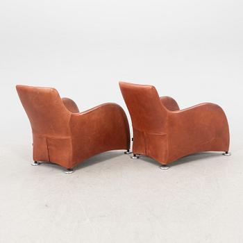 Gerard Van Der Berg, armchair with footstool 1 pair "Loge" for Montis Netherlands late 20th century.