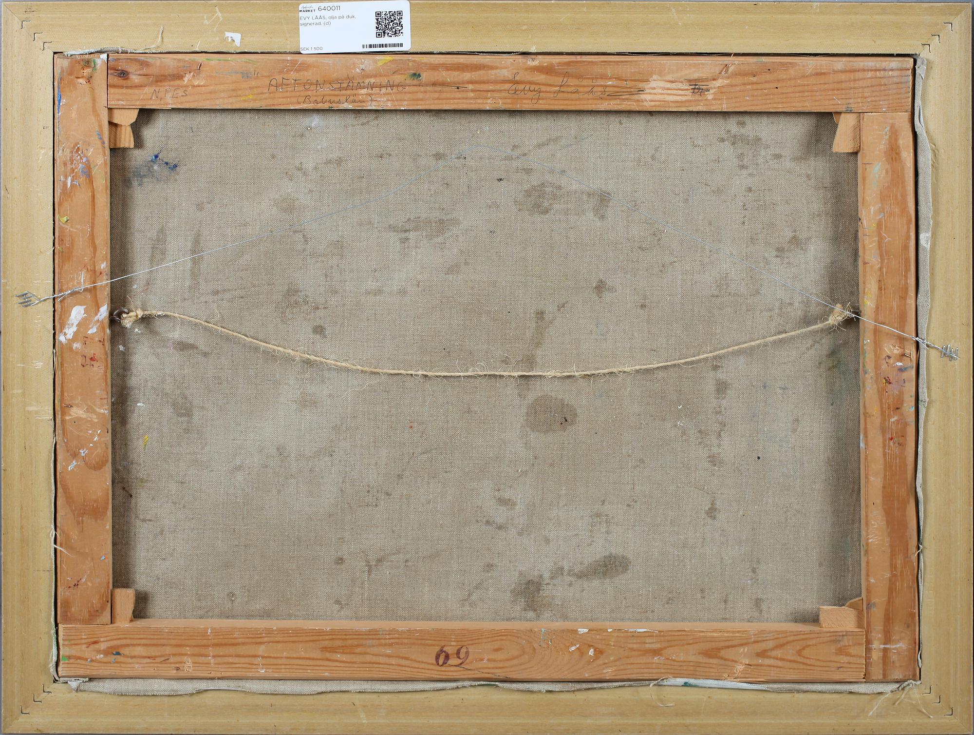 EVY LÅÅS, olja på duk, signerad.