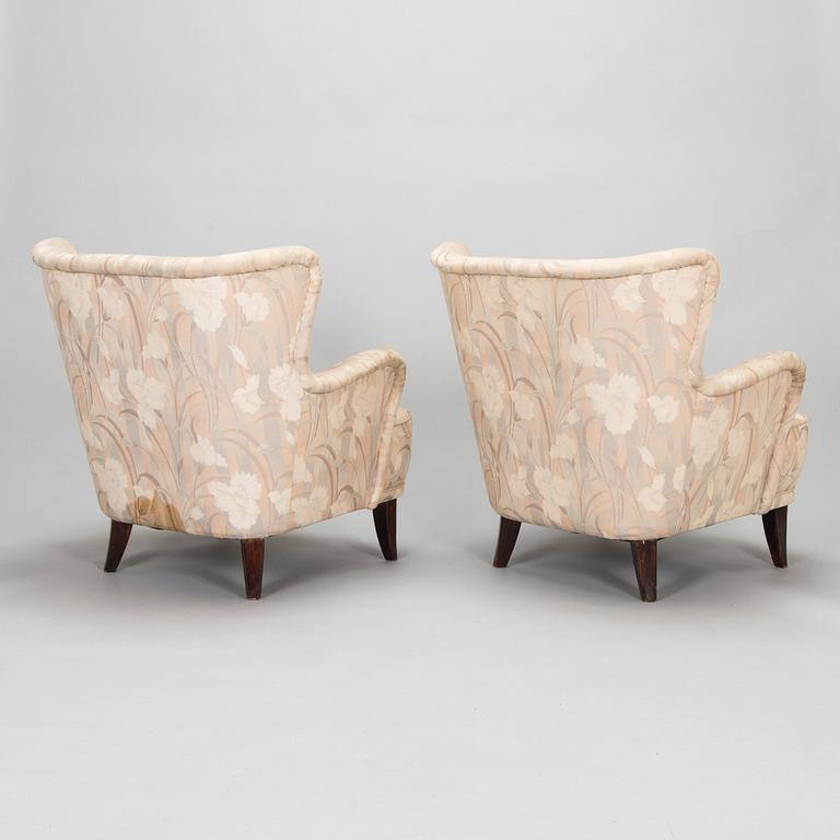 Ilmari Lappalainen, fåtöljer, ett par, "Laila", Asko, Finland 1950-tal.