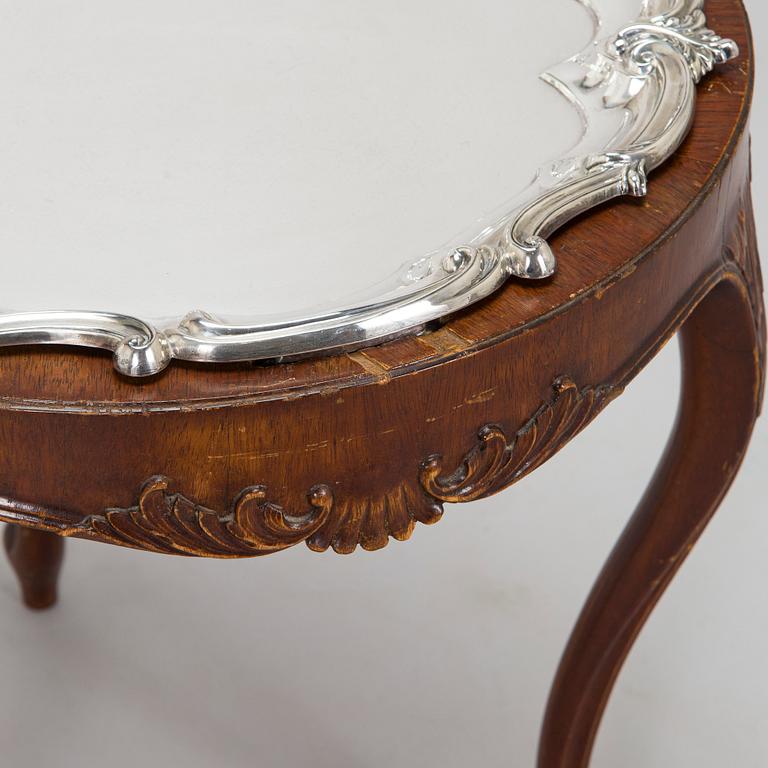 Brickbord, sterlingsilver och mahognyfaner, Mappin & Webb, London 1912, stommen av Paul Boman.