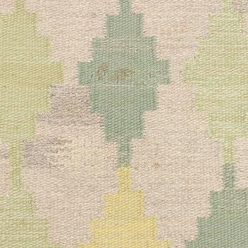 Judith Johansson, a 'Gullregn' flat weave rug, signed JJ, c. 205 x 140 cm.