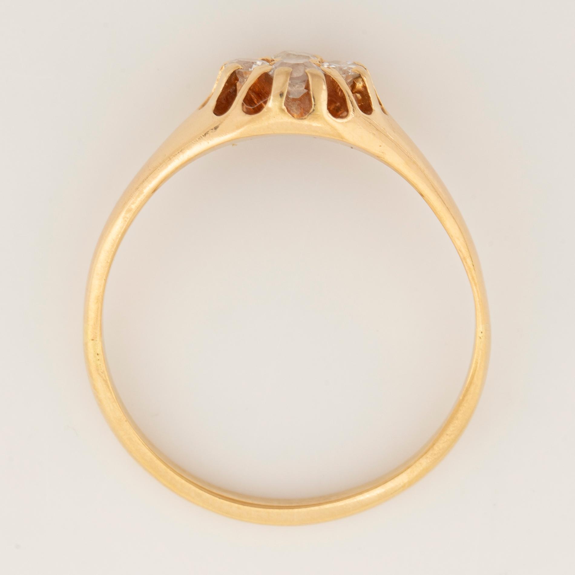 Brilliant cut diamond ring.