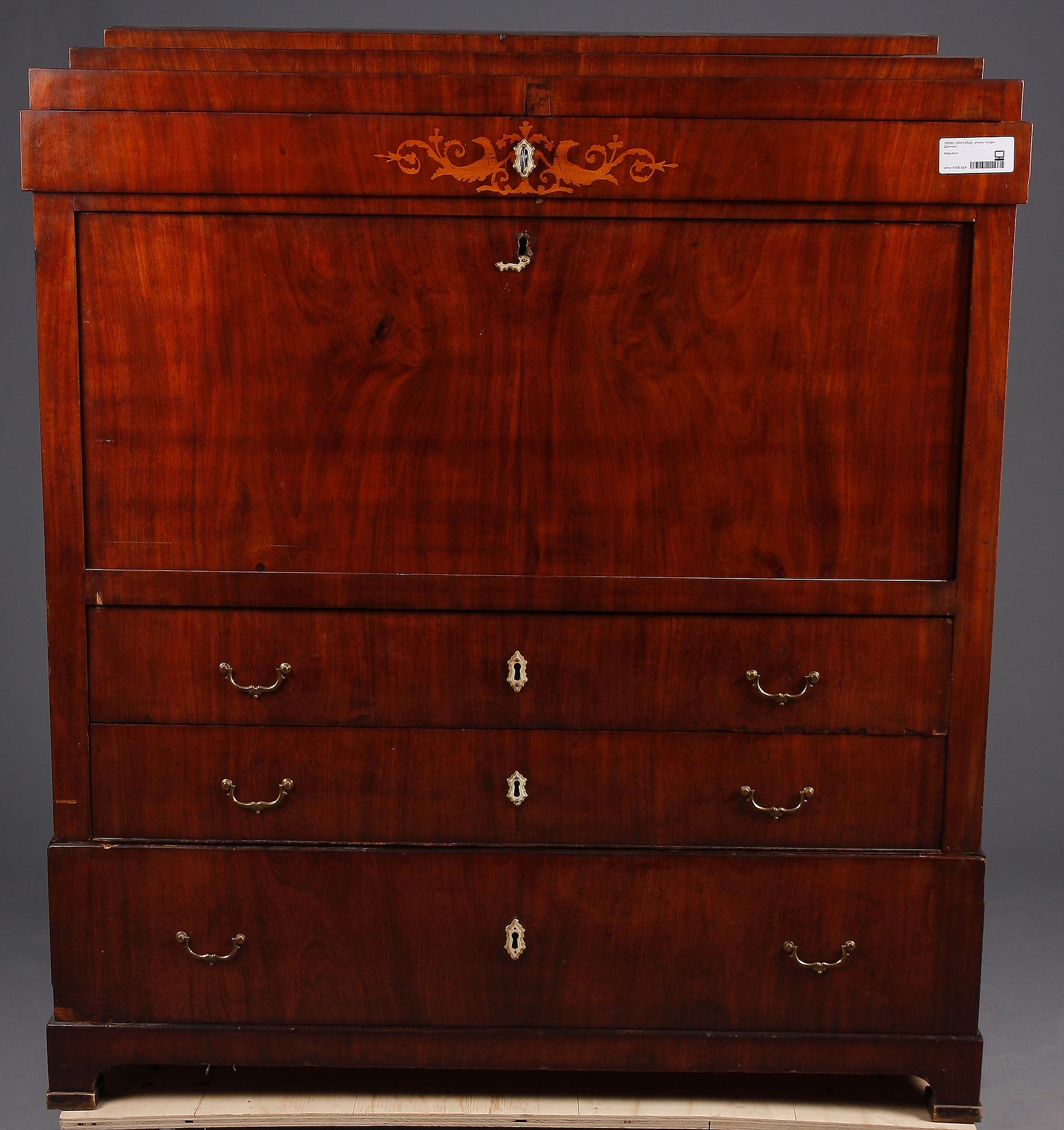 CHIFFONJÉ, empire, Danmark/Sydsverige. 1800-talets första hälft.