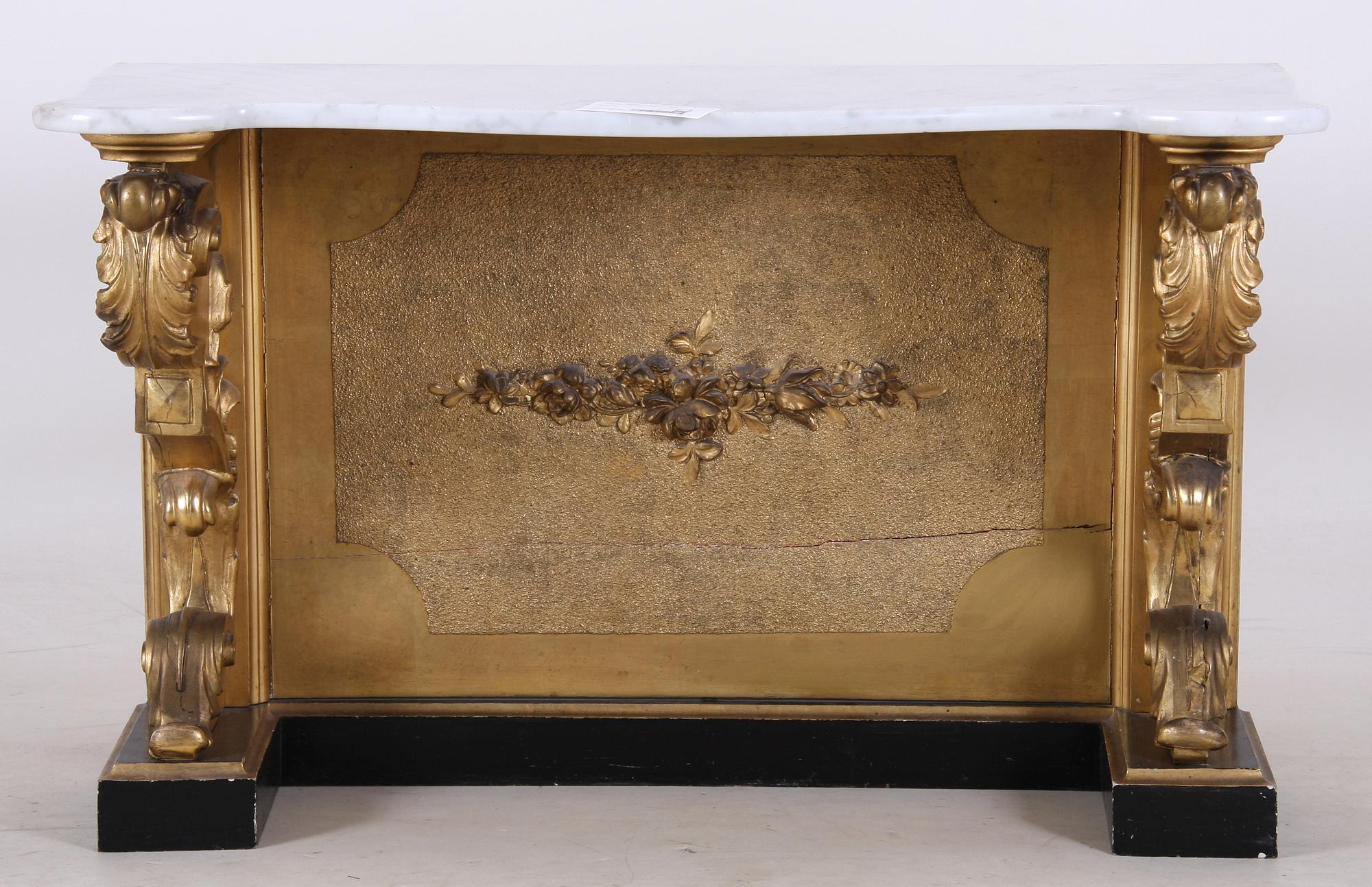 SPEGEL med KONSOLBORD, nyrokoko, 1800-talets slut.