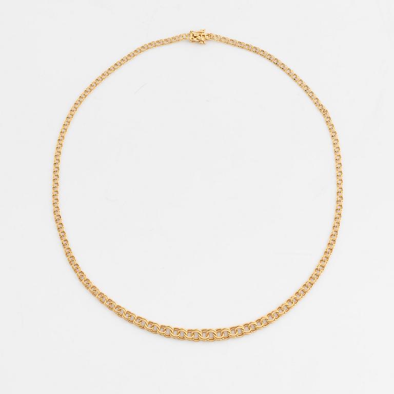18K gold necklace.