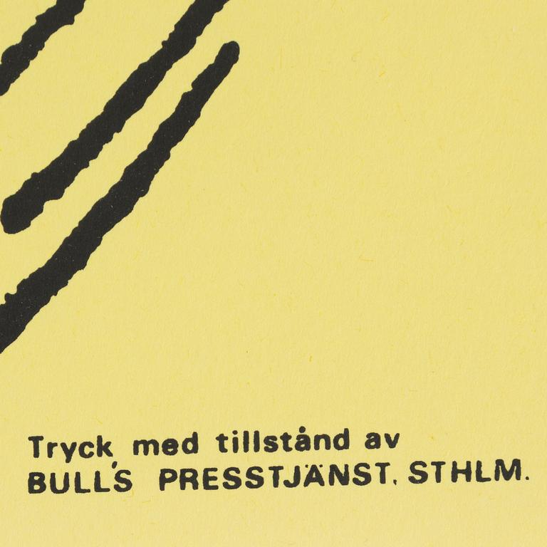 Tove Jansson, affischer, 6 st, Bull's Presstjänst, Art Work Shop.