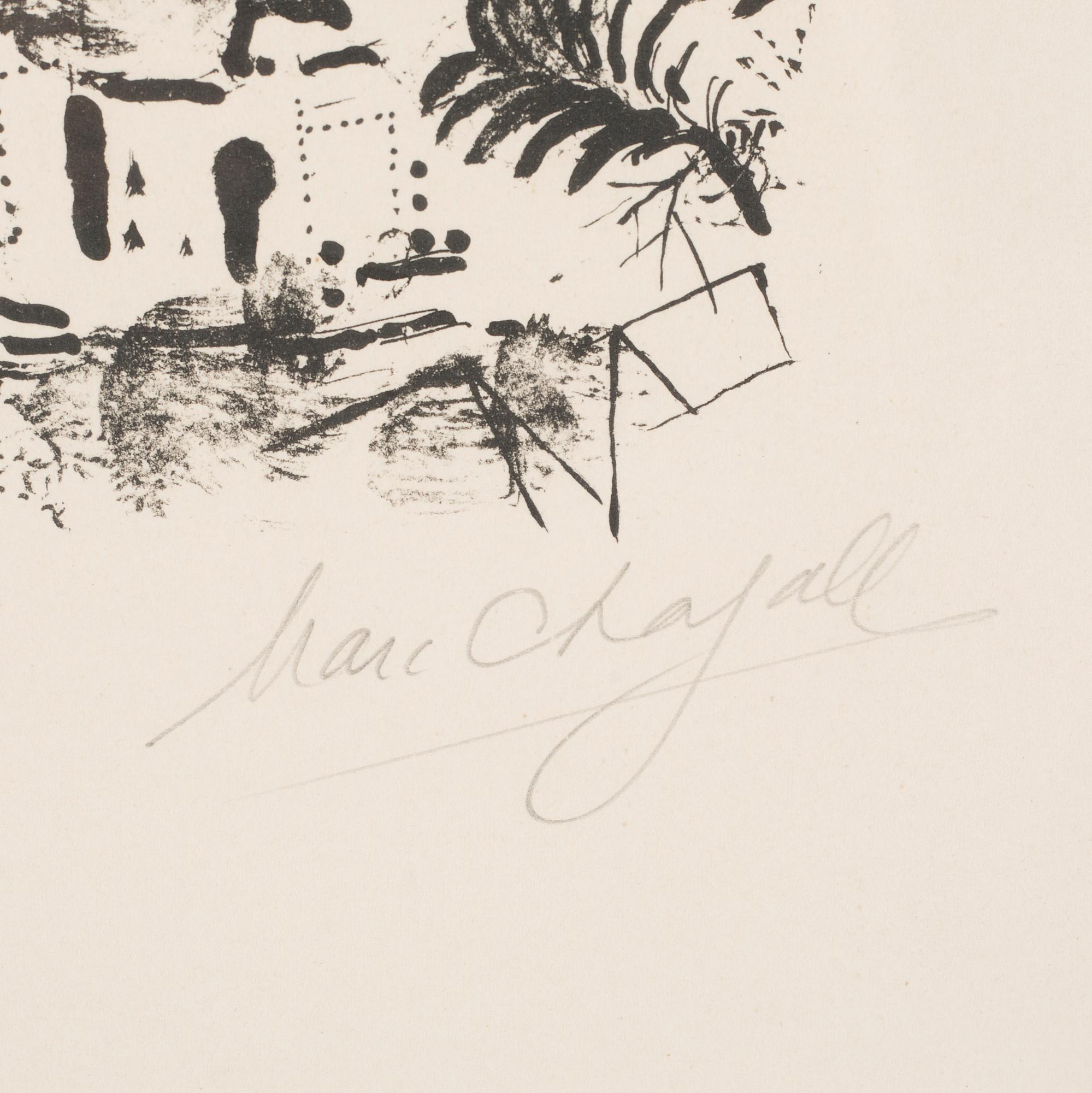 MARC CHAGALL, litografi, signerad med blyerts och numrerad 76/90, utförd 1957.