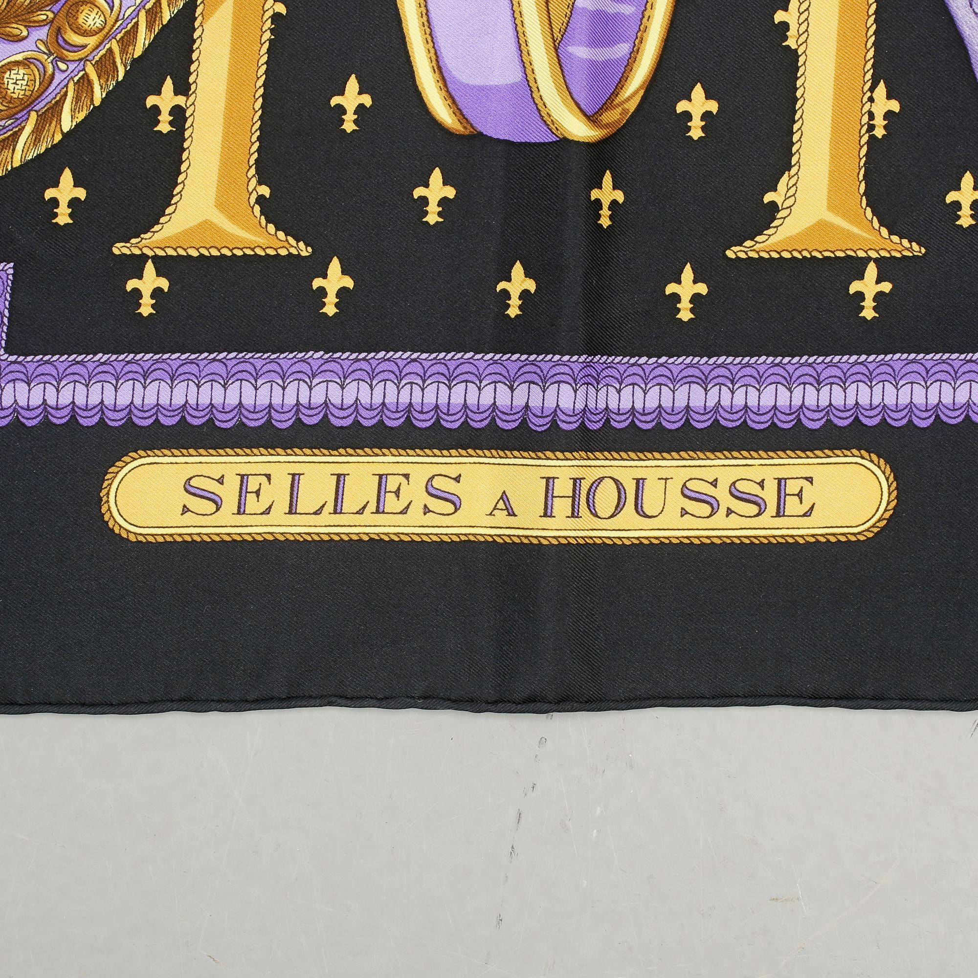 SCARF, siden, "Selles a Housses", design Christiane Vauzelles, Hermès, Paris.