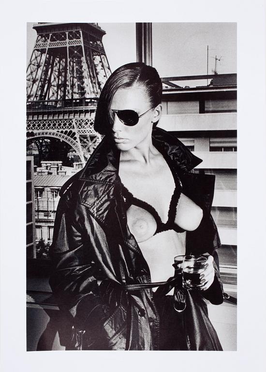 HELMUT NEWTON, "Bergström", Paris 1976, offsetlitografi, sign.