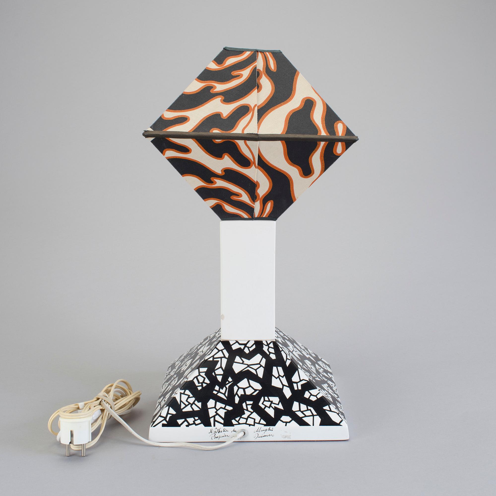 NATHALIE DU PASQUIER, bordslampa, "Drimmer Table Lamp", Memphisgruppen, signerad samt numrerad 11/200.