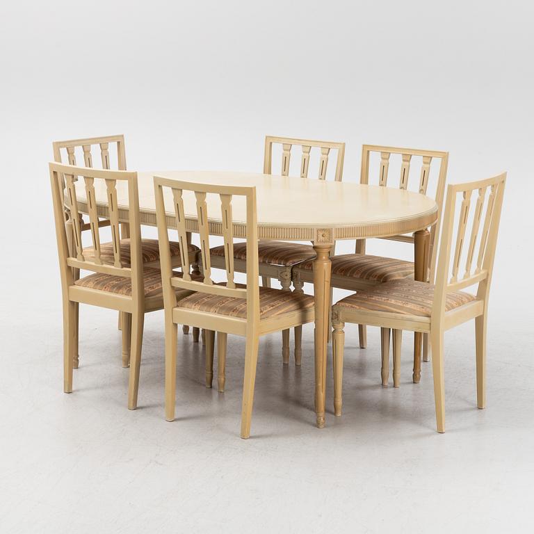 Matgrupp, 11 delar, gustaviansk stil, 1900-talets andra hälft.