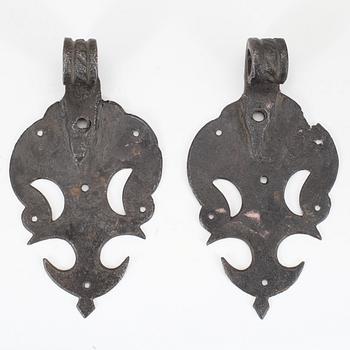 LÅS SAMT BESLAG, 3 delar, 1600/1700-tal.