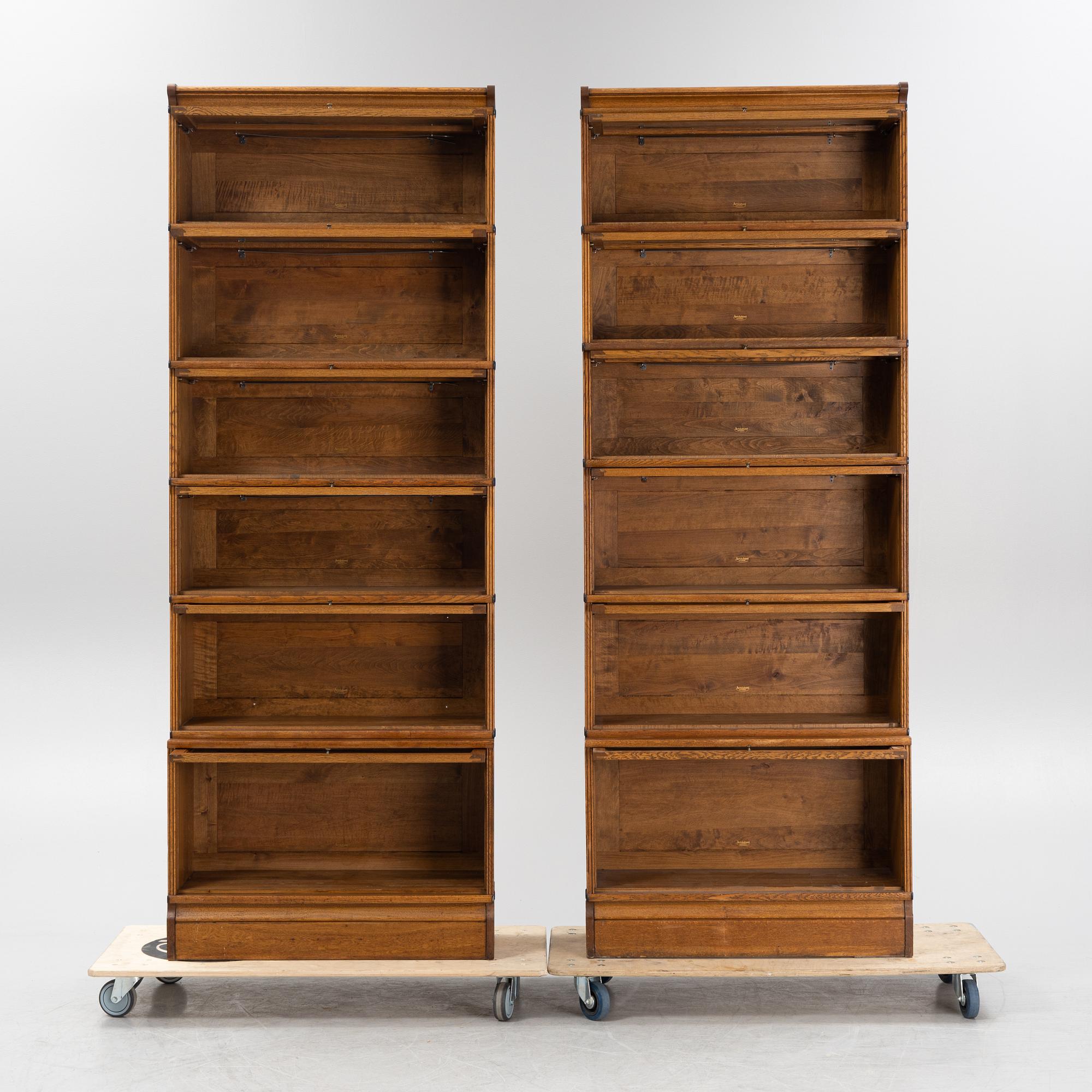 Two Swedish mid 20th century archive cupboards from Åtvidabergs snickerifabrik.
