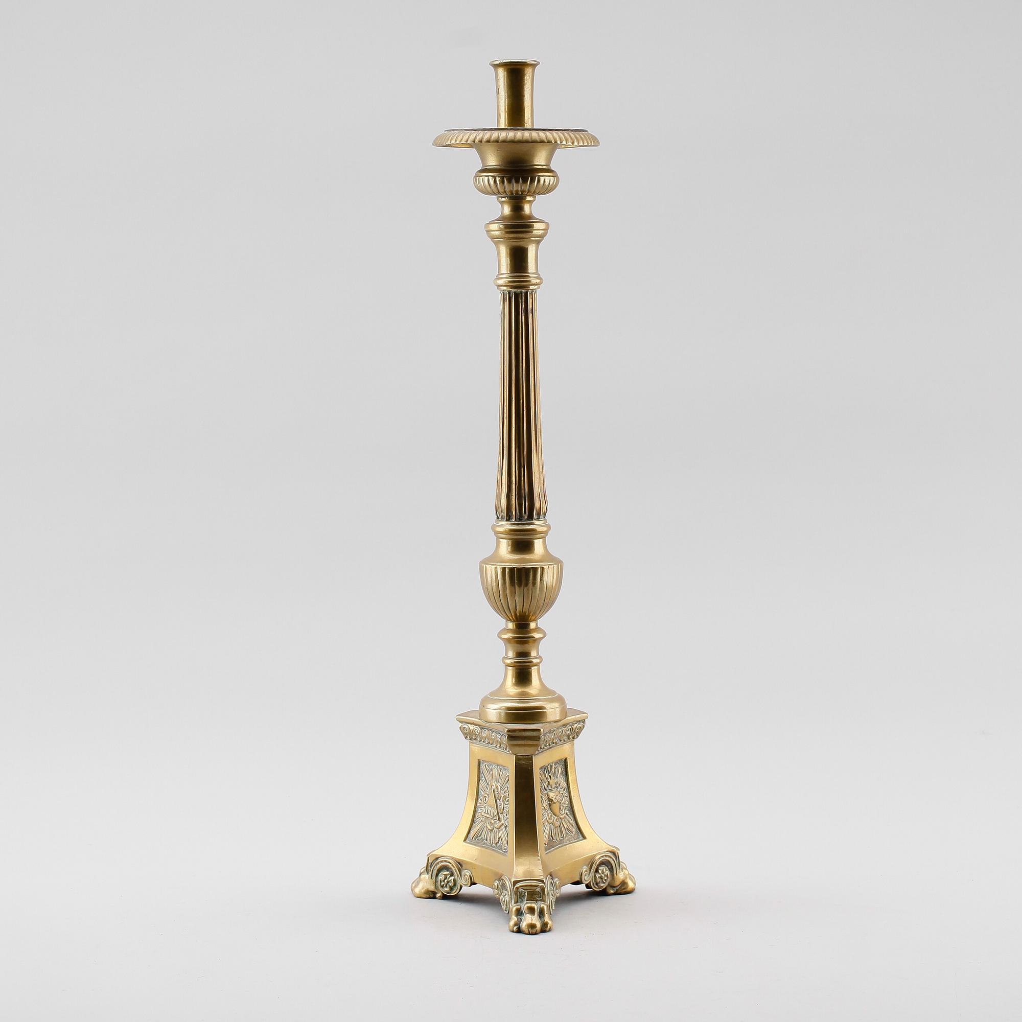 KYRKSTAKE, mässing, 1700-tal.