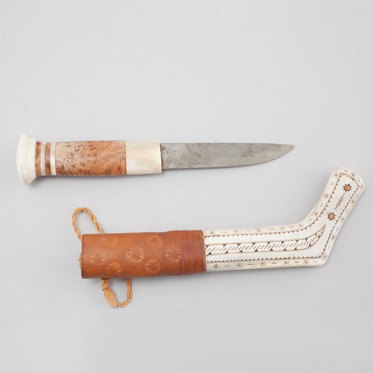 A knife by Sven Erik Lampinen, signed.