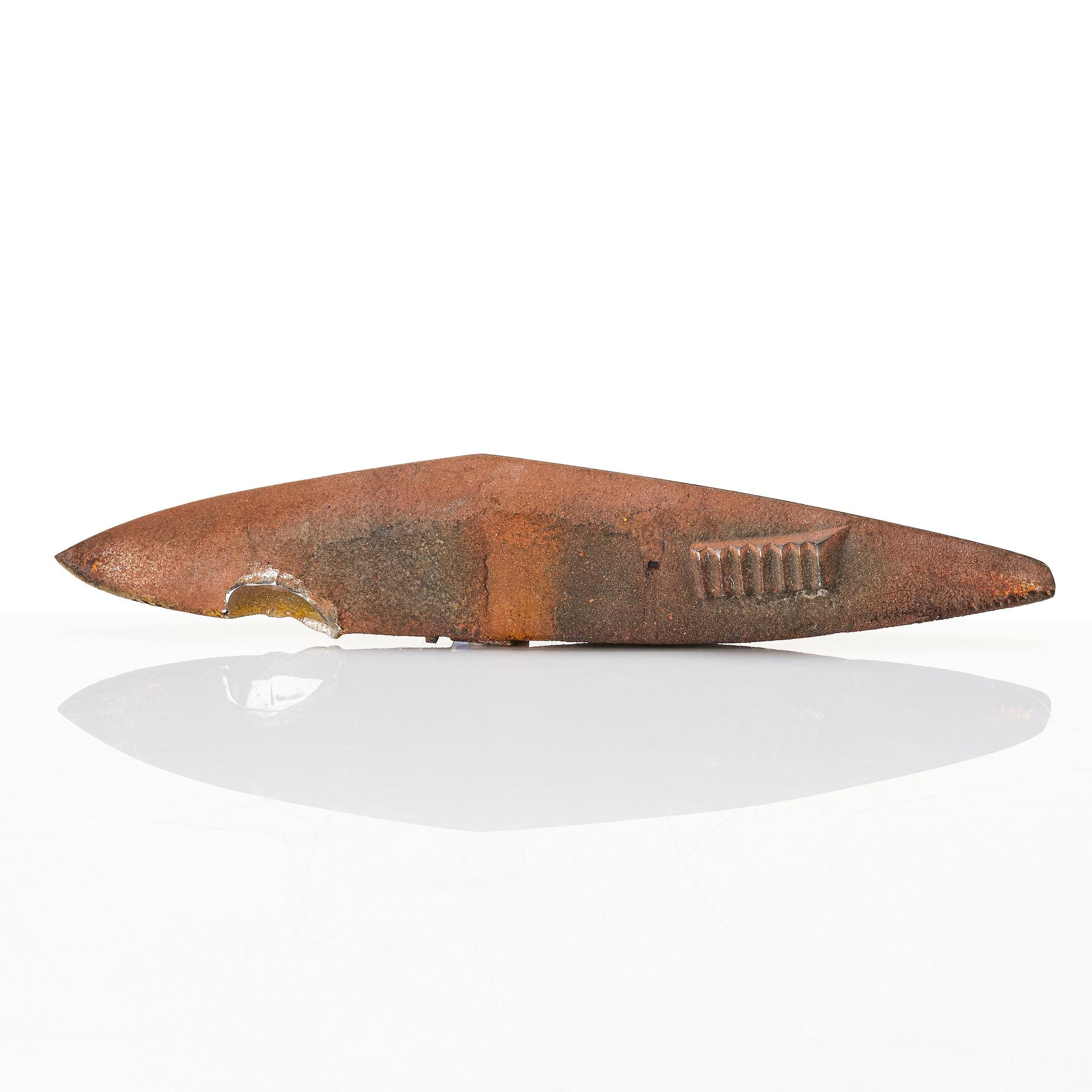 Bertil Vallien, a sandcast glass sculpture of a boat, Pilchuck, 1985.