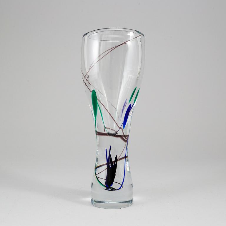 A Vicke Lindstrand 'Abstracta' glass vase, Kosta, 1950s.