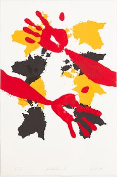 Raul Meel, portfolio with 6 silkscreen in colours, 1989, signed X/X.