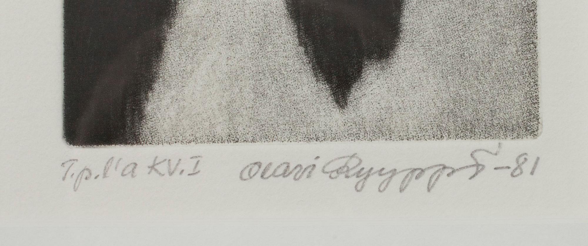 OLAVI RYYPPÖ, etsning, signerad och daterad -81.