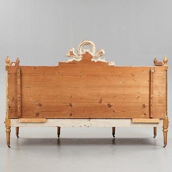 A Gustavian bed "Lit à l'anglaise", attributed to Erik Öhrmark (master in Stockholm 1777).