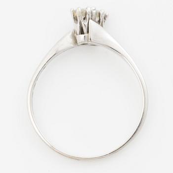 Ring, syskonring, 18K vitguld med briljantslipade diamanter.