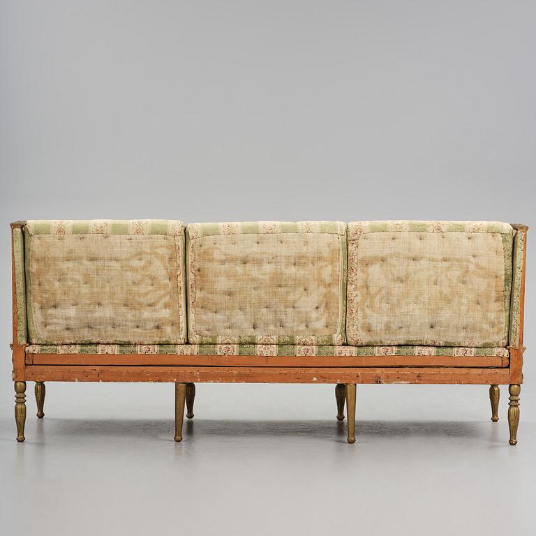 A late Gustavian sofa attributed to E. Ståhl (master in Stockholm 1794-1820).