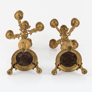 A pair of candelabras, second half of the 20th Century.