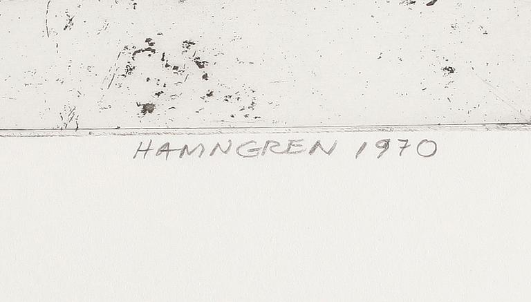 HANS HAMNGREN, färgetsning, signerad och numrerad 24/35, daterad 1970.