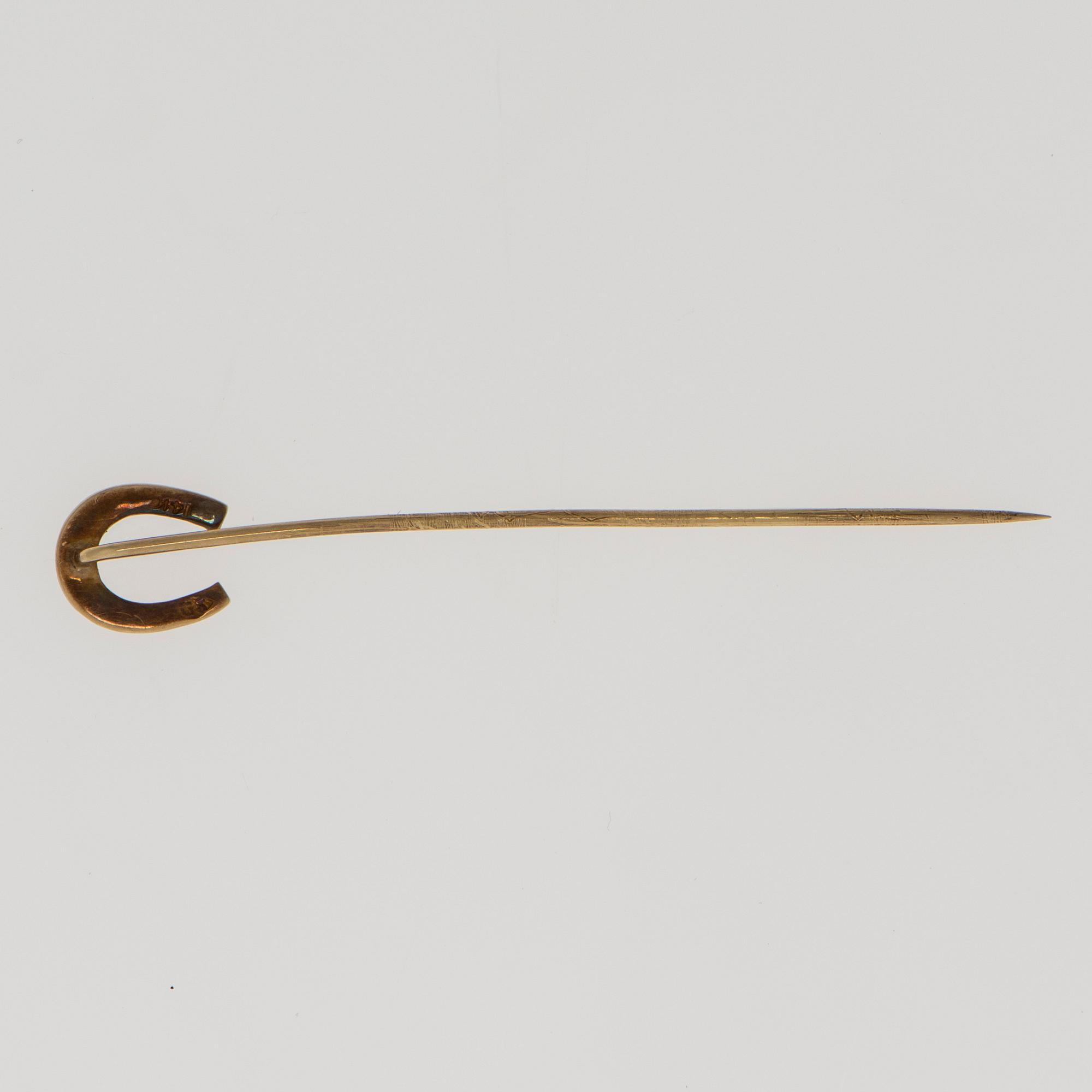 SLIPSNÅL, 14K guld, pärlor.