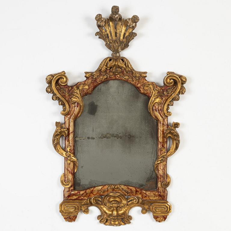 A Baroque mirror, Italy, first half of the 18th Century.