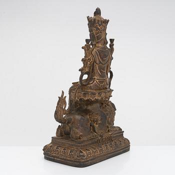 Buddha, brons, Kina, Mingstil, 1900-talets andra hälft.