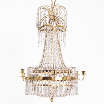 A Gustavian style chandelier, first half of the 20th Century.