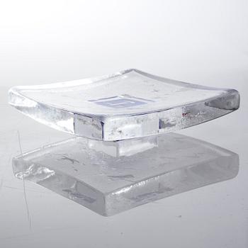 A signed Bertil Vallien glass object for Kosta Boda.