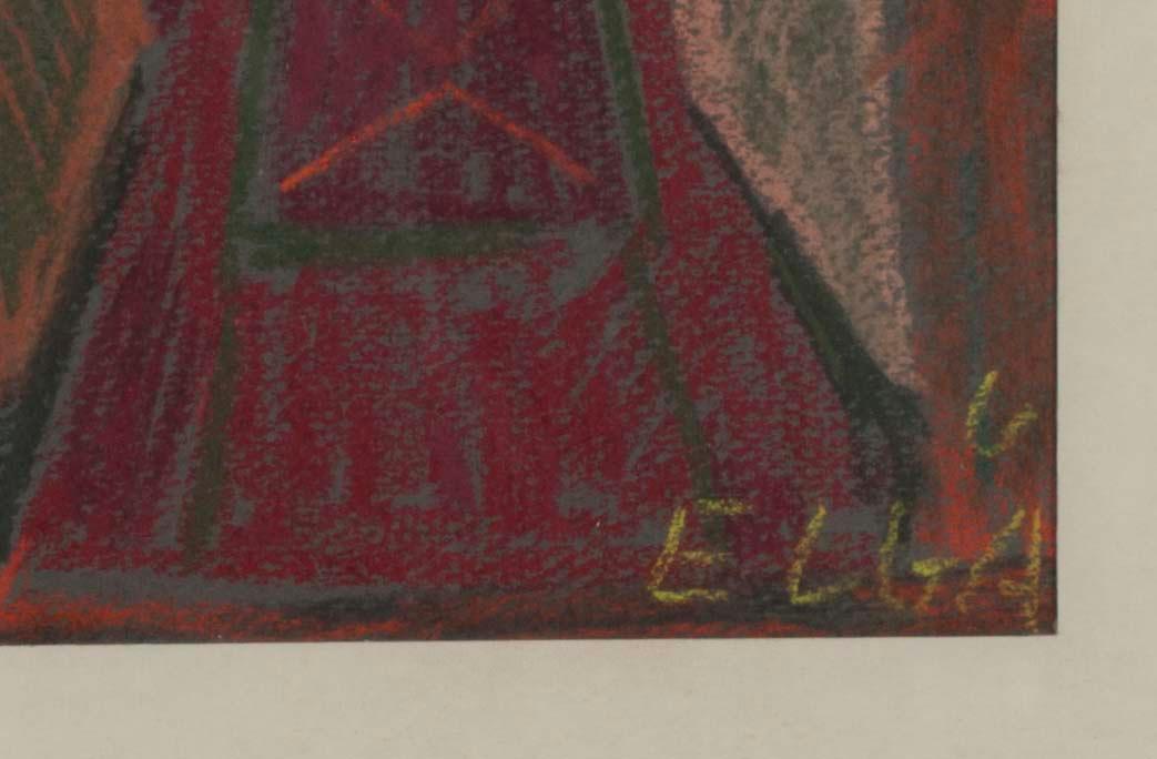 ELGA SESEMANN, pastell, sign.