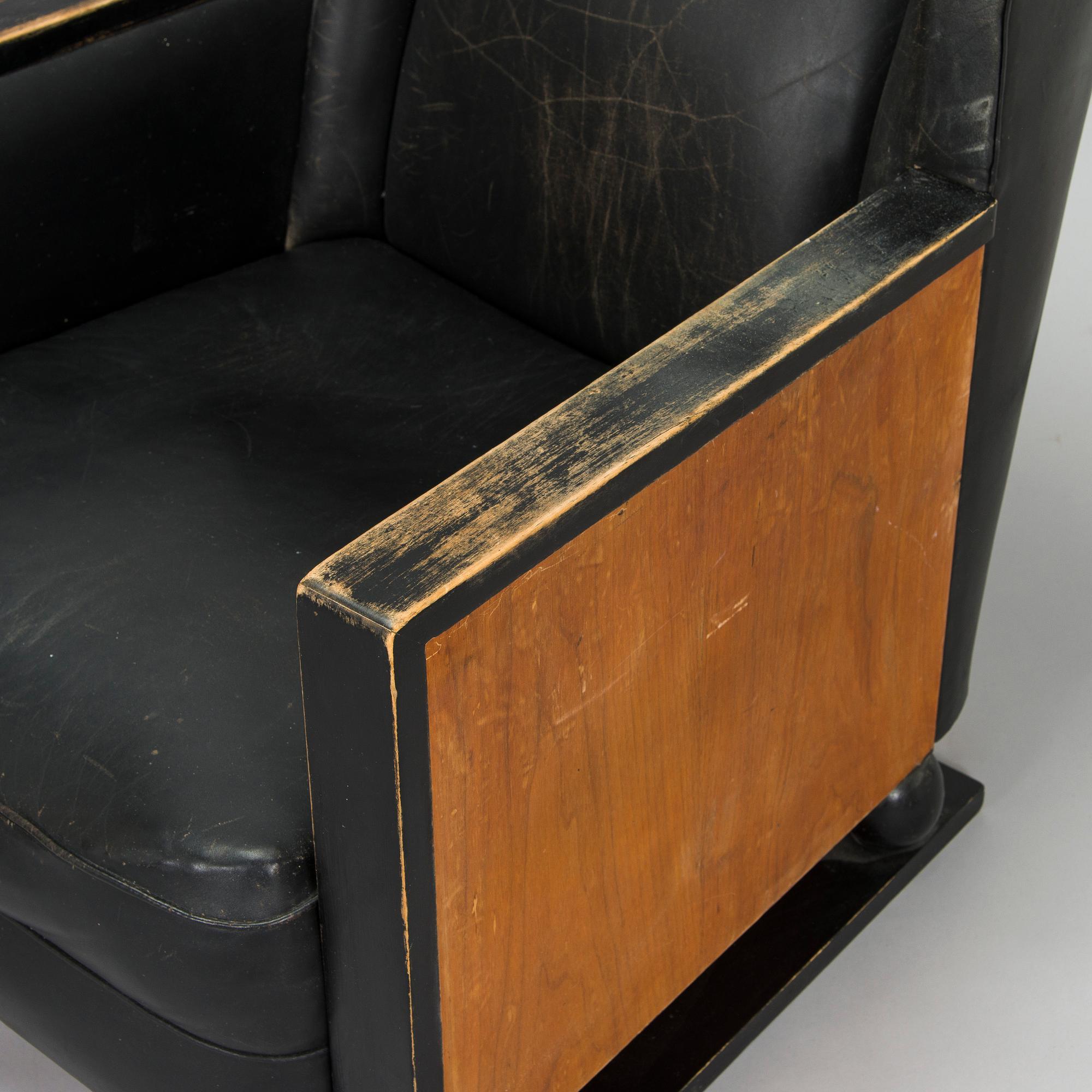 Åke Wasastjerna, a pair of model 185 "Minister" armchairs for Asko, 1930s.
