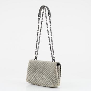 Bottega Veneta, 'Olimpia' quilted velvet shoulder bag.