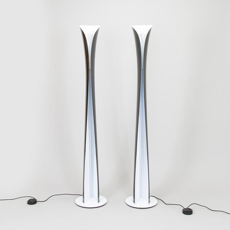 Karim Rashid, a pair floor lamp, "Cadmo", Artemide, Italy.
