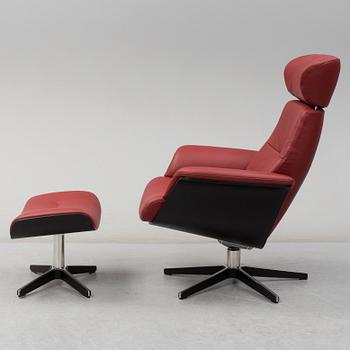 a 'Timeout' armchair with a stool, Conform, 2000's.