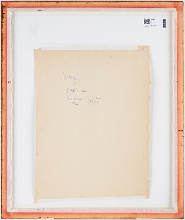 NELL WALDEN, mixed media on paper, signed and dated -72.