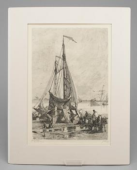 JACOB HÄGG, etsning, signerad samt signerad och daterad 1892 i plåten.