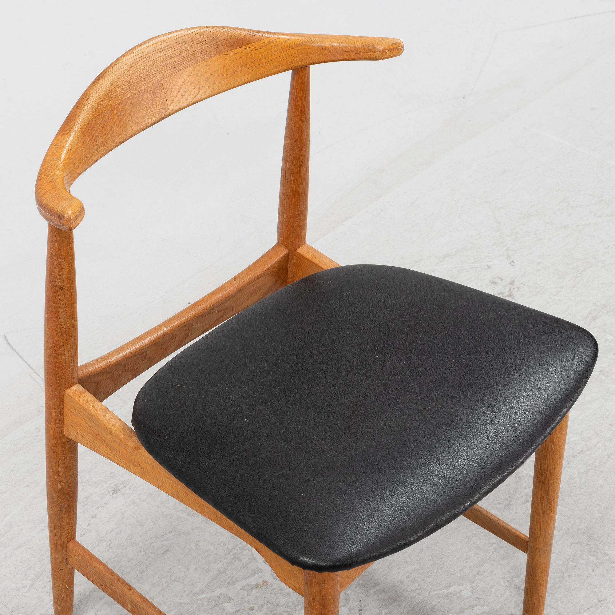 A pair of oak 'Danske' armchairs by Erik Wørts for Ikea, 1960s.